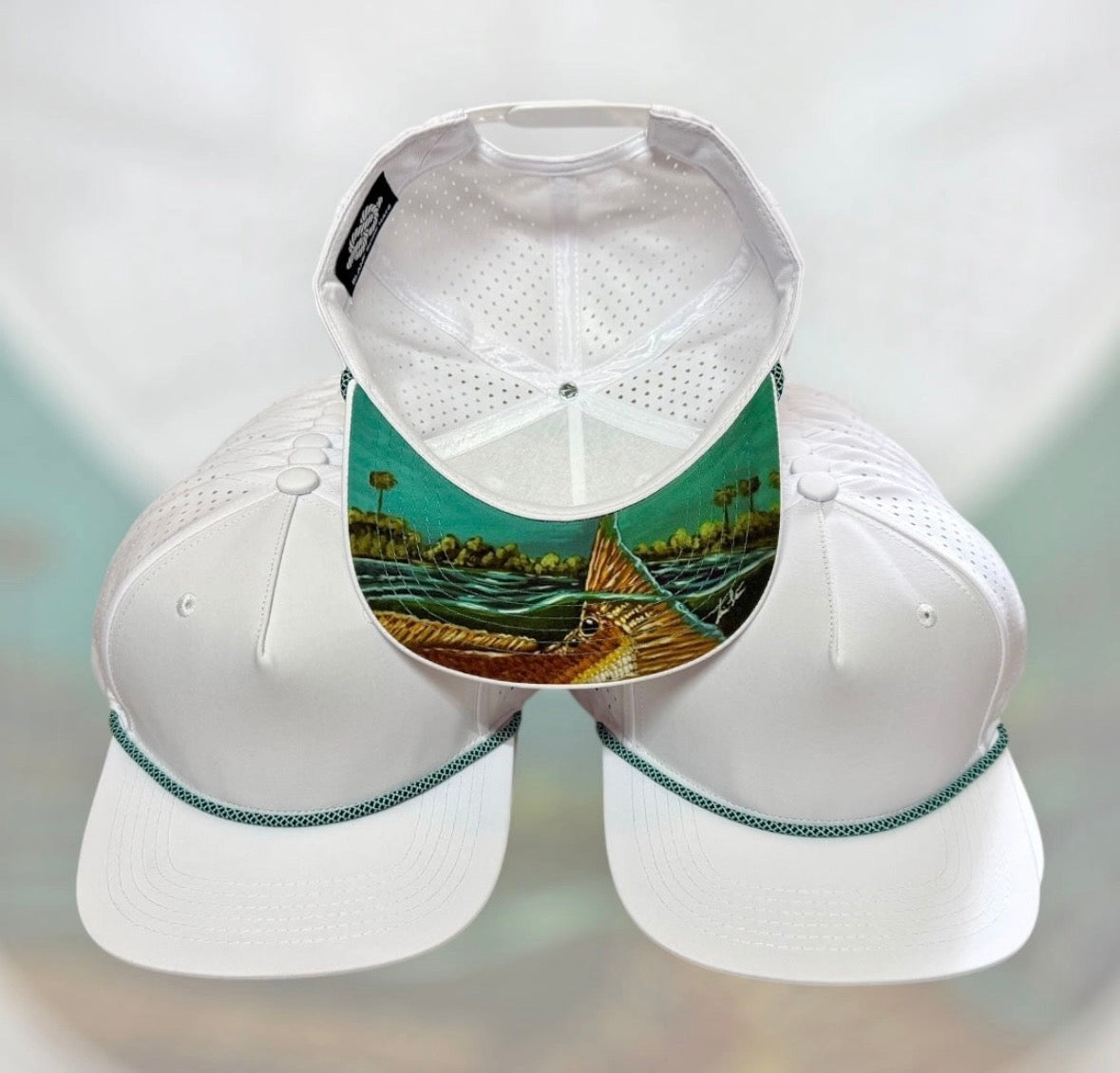 PREORDER|| White Redfish Underbill/Black- Teal Rope